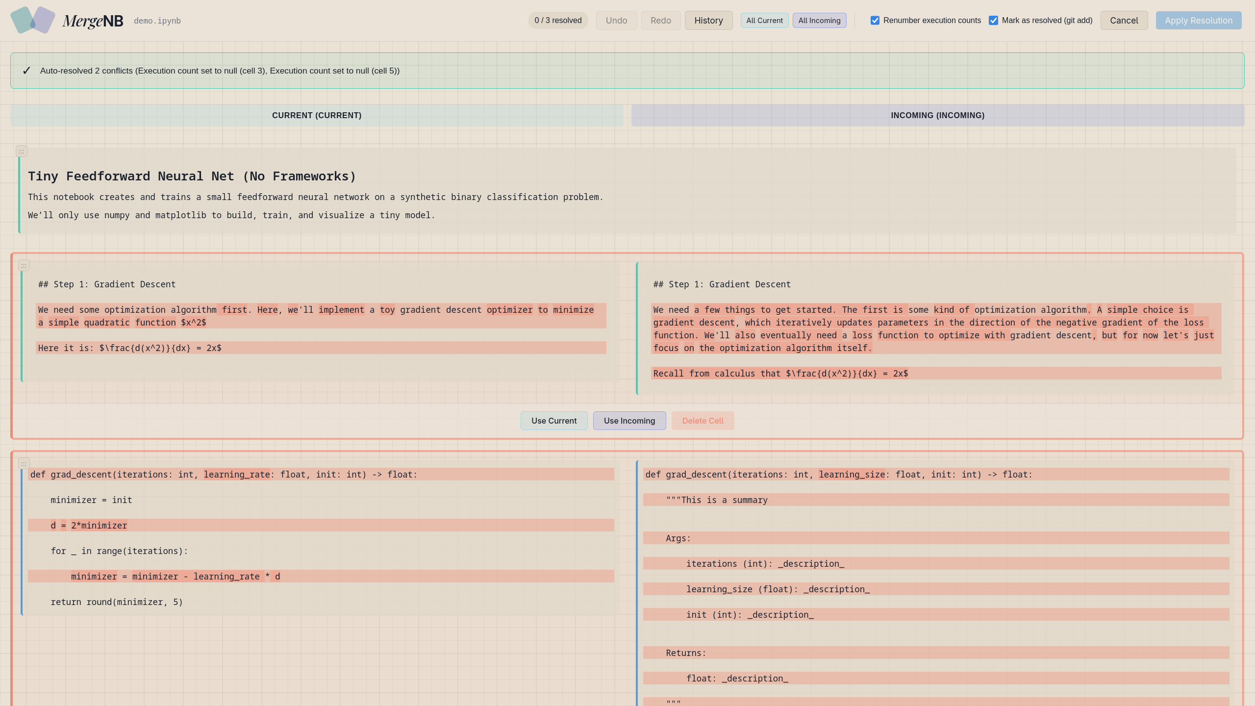 MergeNB Light Theme